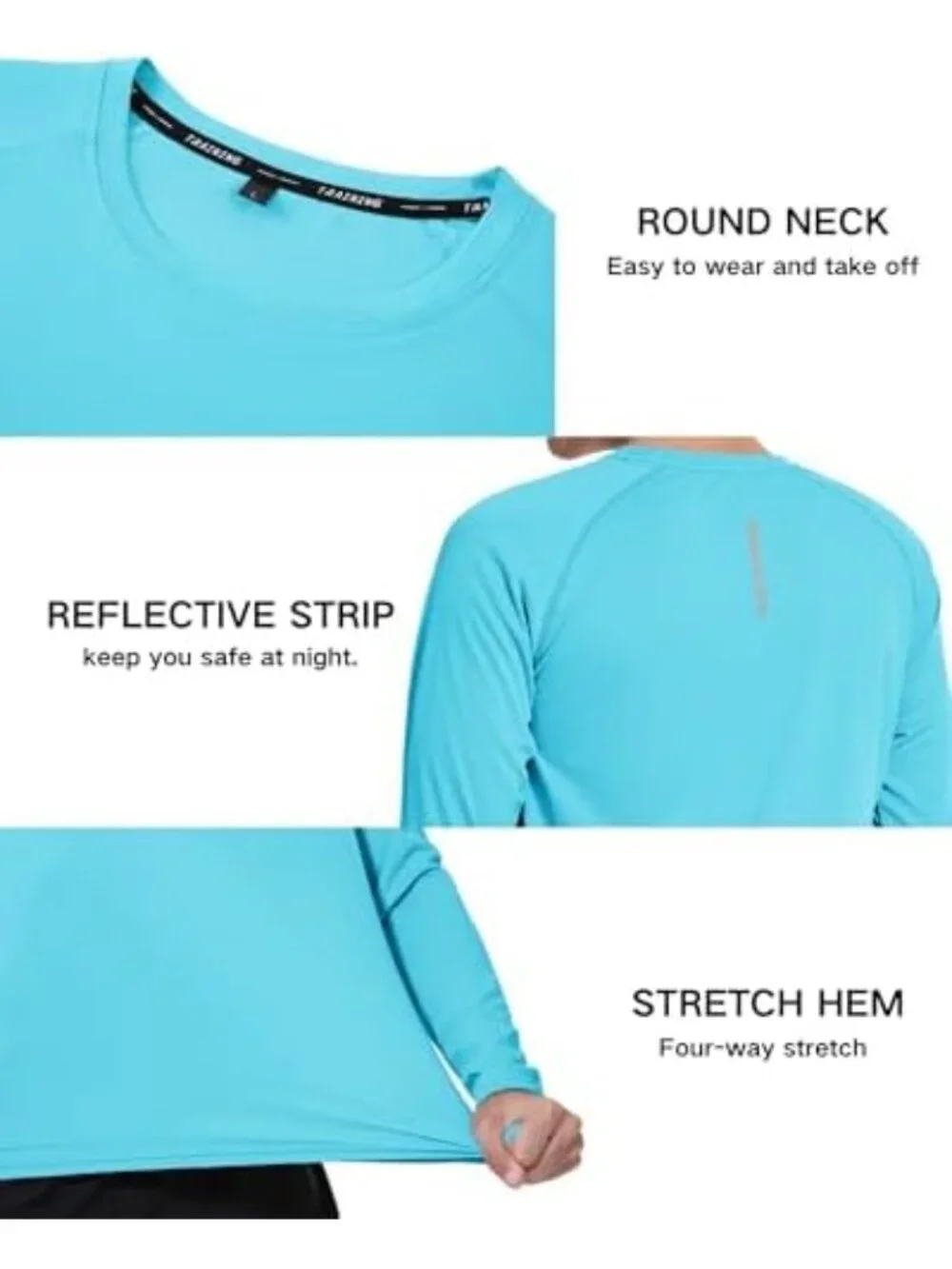Men's UPF 50+ Long Sleeve Sun Protection Shirts - 3 Pack Rash Guard Set